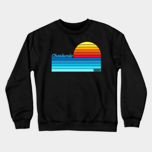 Charlevoix Sun Crewneck Sweatshirt by Megan Noble